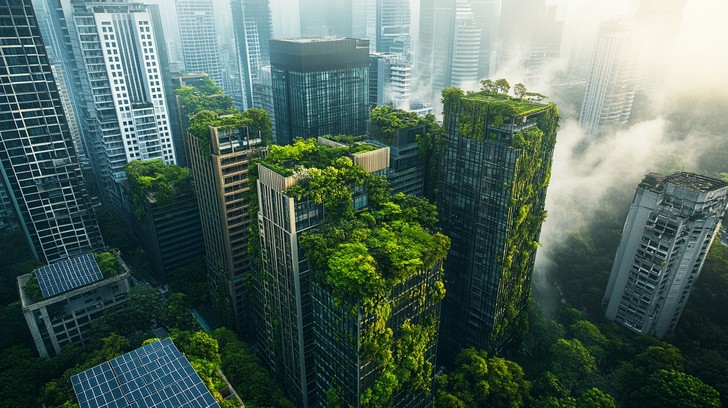 Free Urban Green Buildings Image - Urban, Greenery, Skyscrapers ...