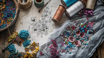 Free Colorful crafting table Image - Crafts, Flowers, Beads | Download ...