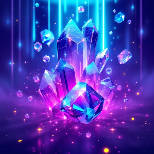 Free Glowing Crystal Matrix Image - Crystal, Cyberpunk, Neon | Download ...