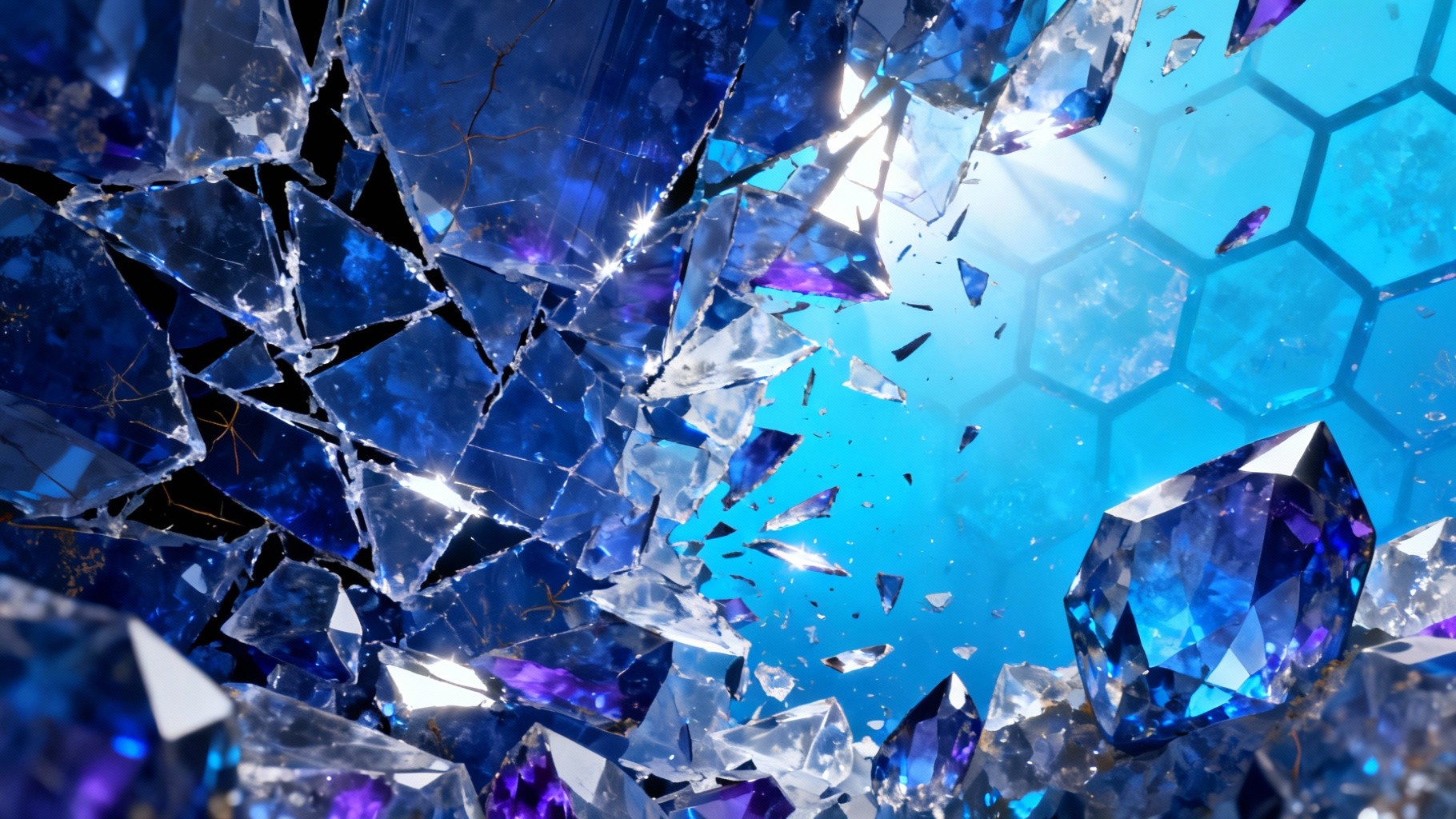 Free Shattered Blue Crystal Image - Sapphire, Crystal, Blue | Download ...