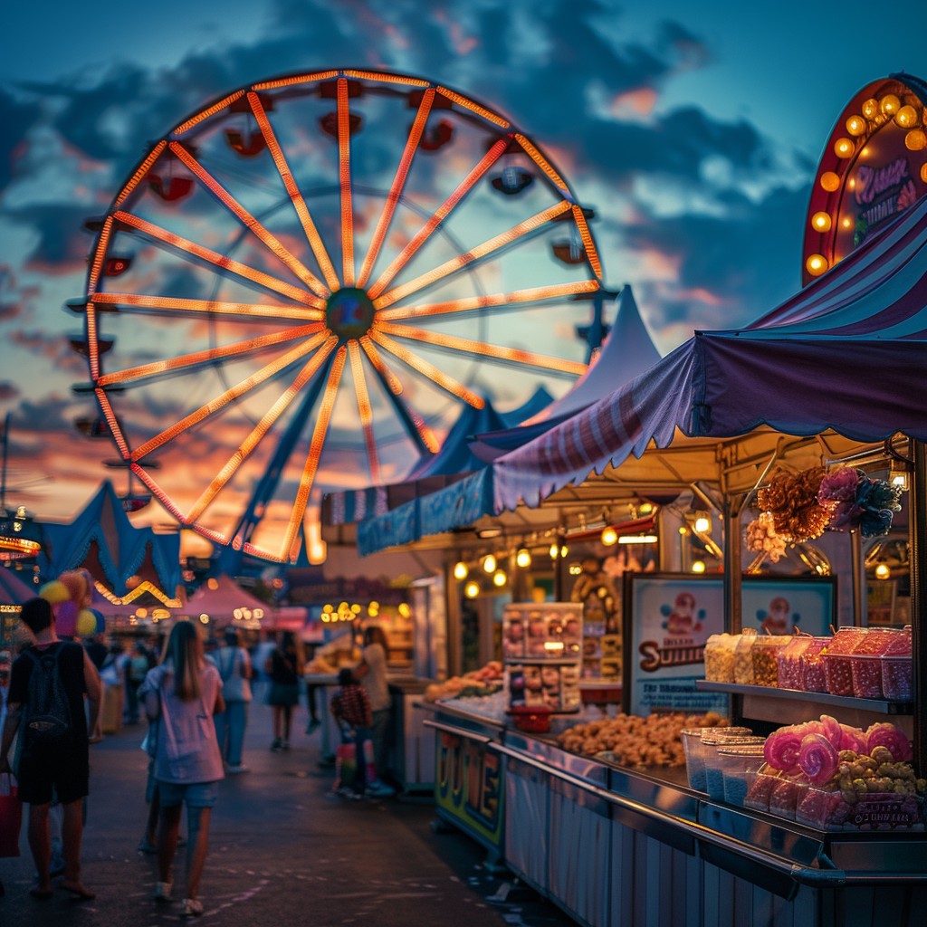 Free Carnival Evening Fun Image - Carnival, Sunset, Ferris Wheel ...
