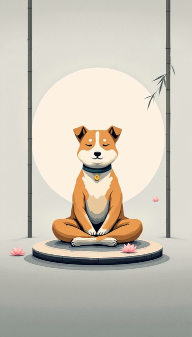 Free Zen Dog Meditates Image - Meditation, Dog, Zen | Download at StockCake