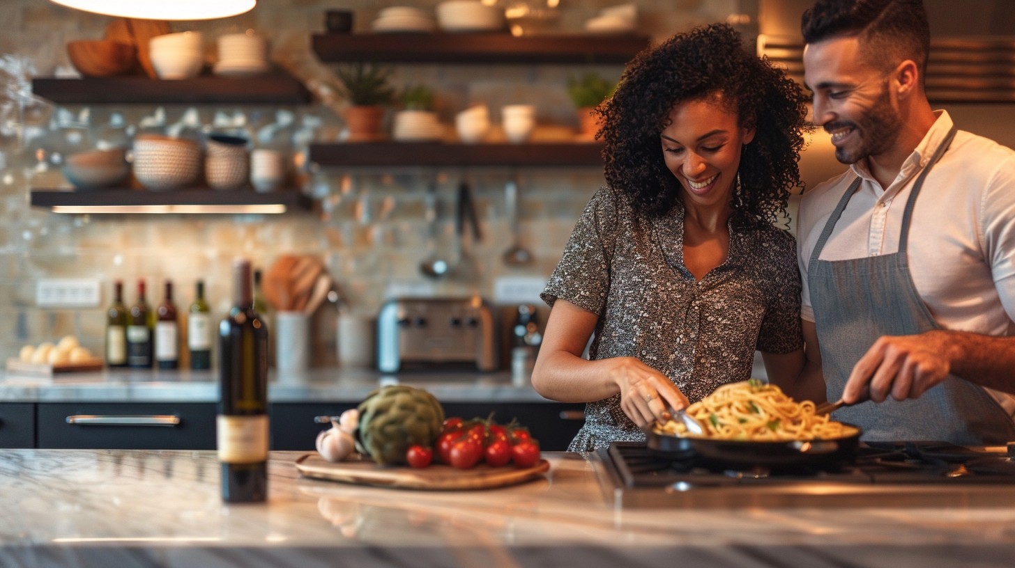Free Cooking Together Joyfully Image - Cooking, Couple, Kitchen ...