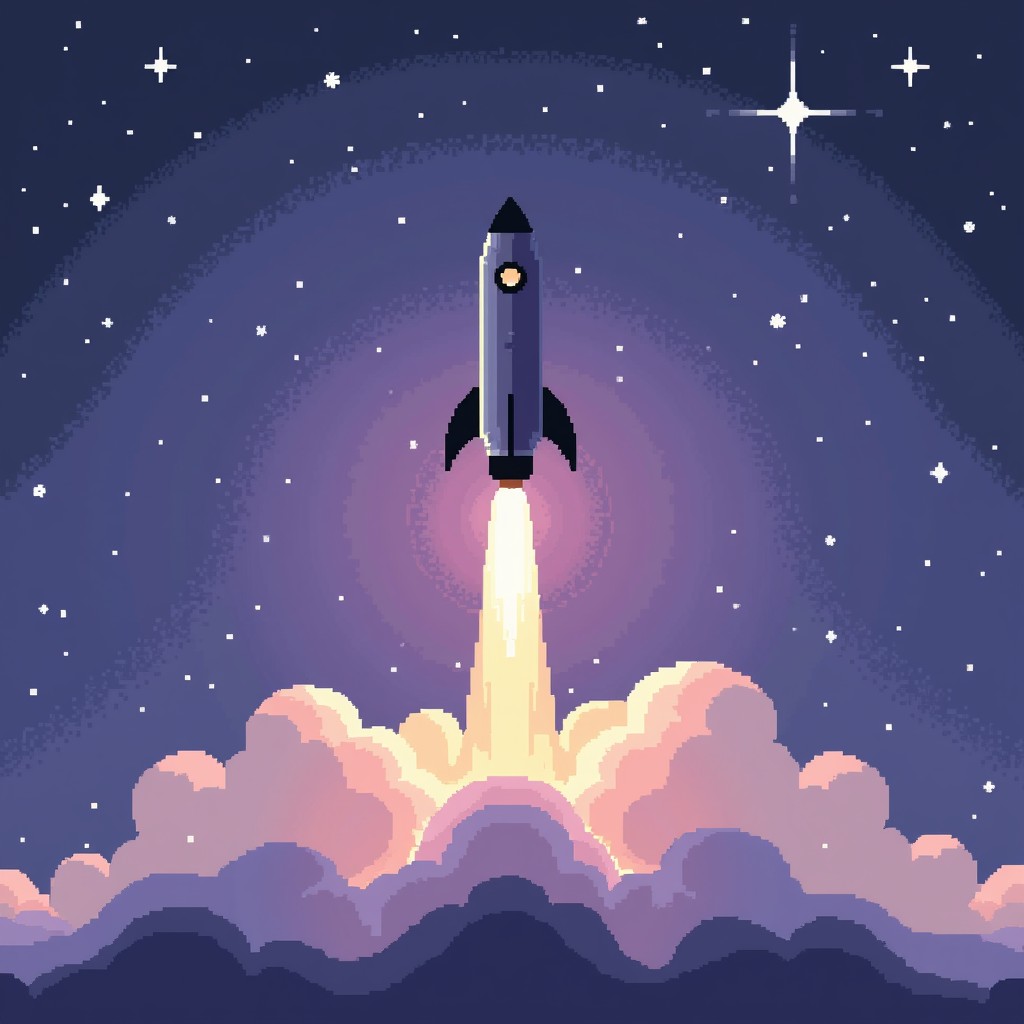 Free Pixel Rocket Launch Image - Rocket, Space, Pixel | Download at ...