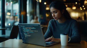 Free Focused coding session Image - Woman, Laptop, Coding | Download at ...