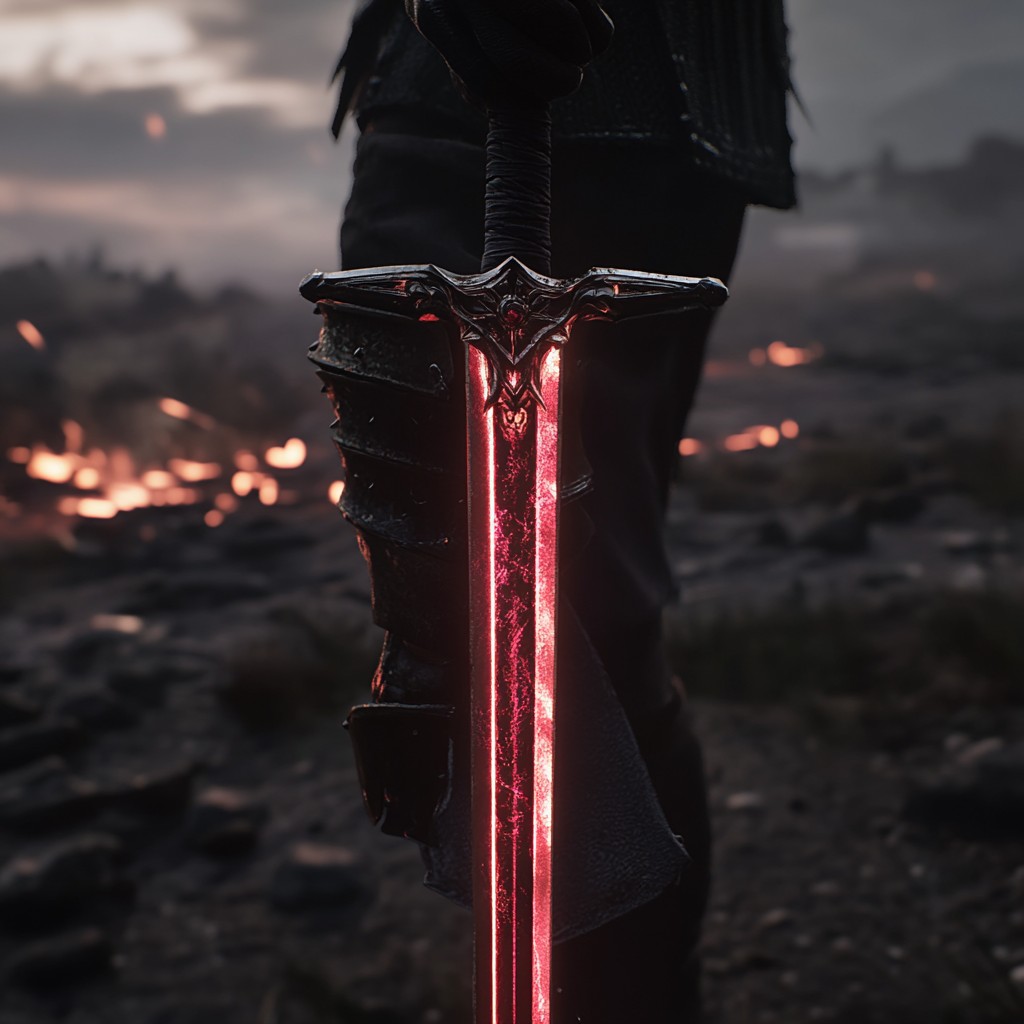 Free Glowing Red Sword Image - Sword, Glowing, Mist | Download at StockCake