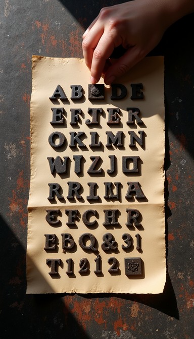 Free Ancient Letter Craft Image - Typography, Letterpress, Alphabet ...