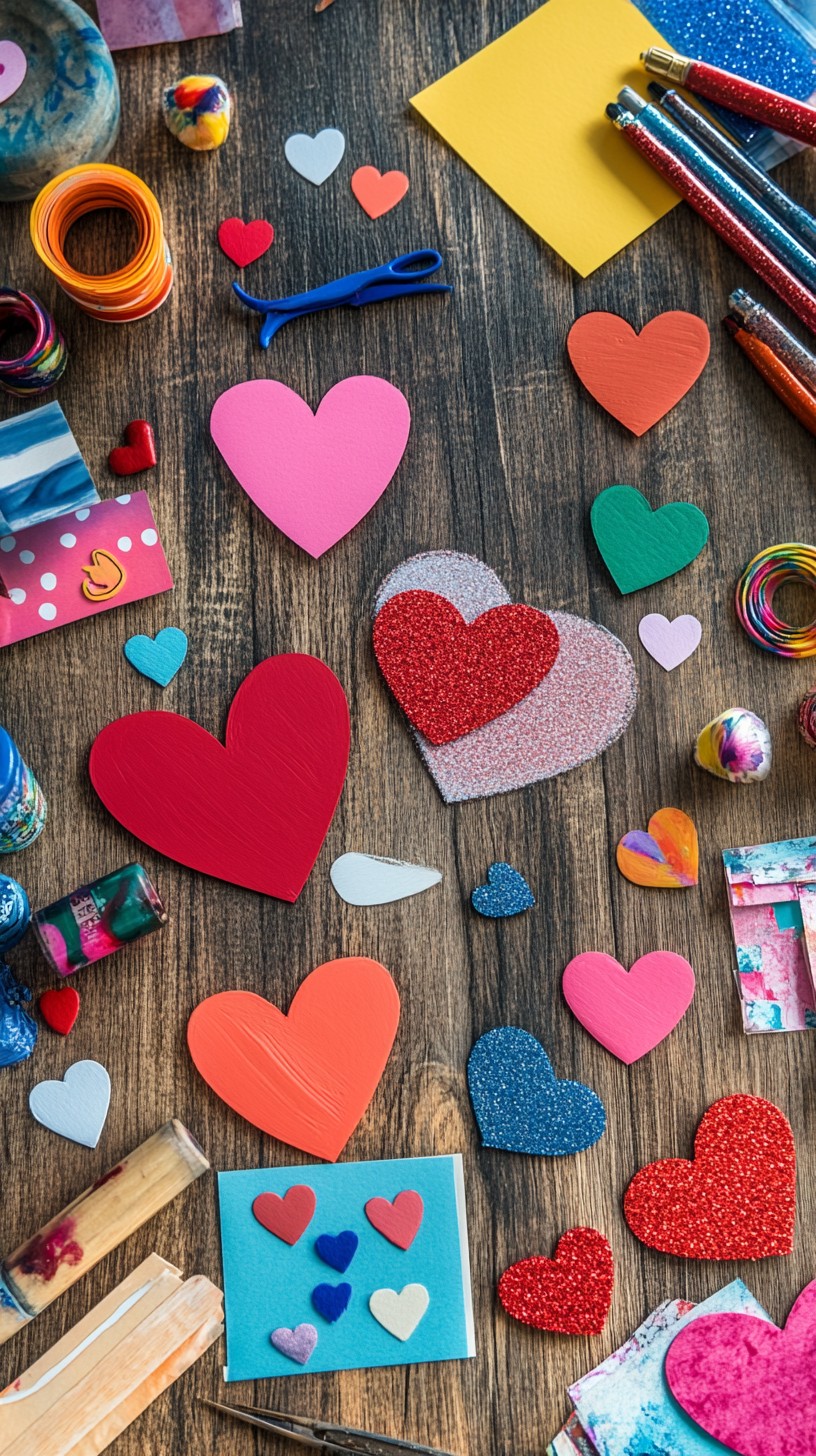 Free Colorful crafting hearts Image - Crafting, Hearts, Colorful ...