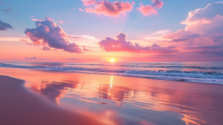 Free Sunset Beach Glow Image - Sunset, Beach, Sky | Download at StockCake