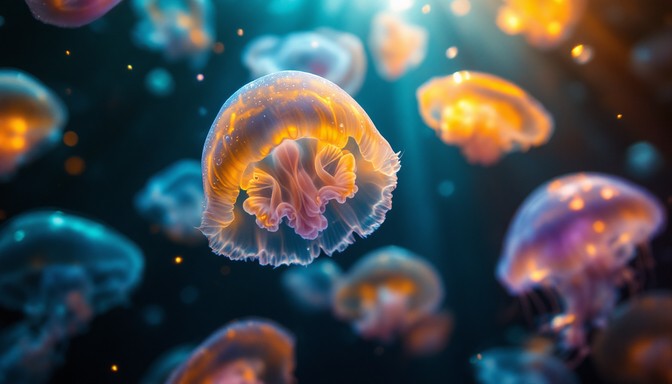 Free Glowing Jellyfish Dance Image - Jellyfish, Bioluminescent ...