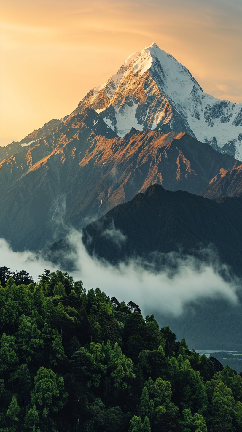 Free Majestic Mountain Sunrise Image - Mountain, Sunrise, Forest ...
