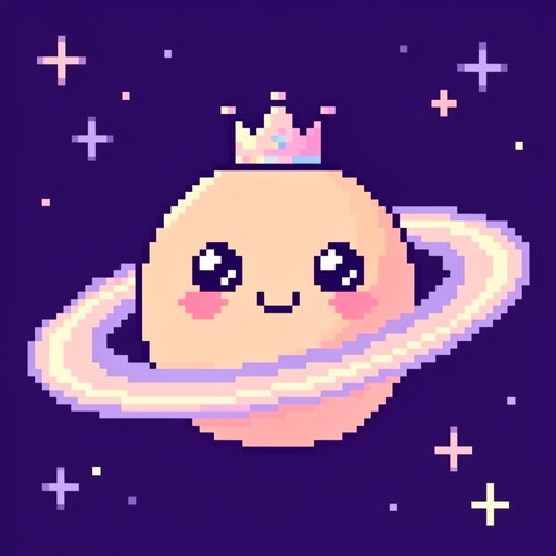 Free Kawaii Saturn Princess Image - Kawaii, Saturn, Pixel | Download at ...