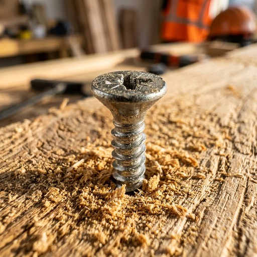Skrew Free Construction Details Close-Up Image - Screw, Wood, Metal ...