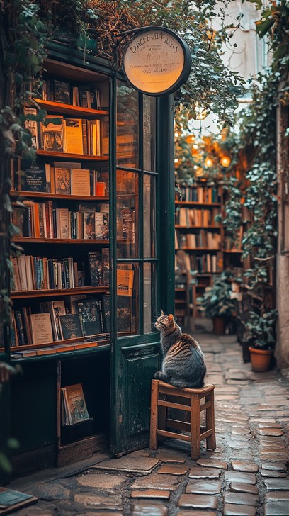 Free Cat in Bookstore Image - Cat, Bookstore, Alleyway | Download at ...