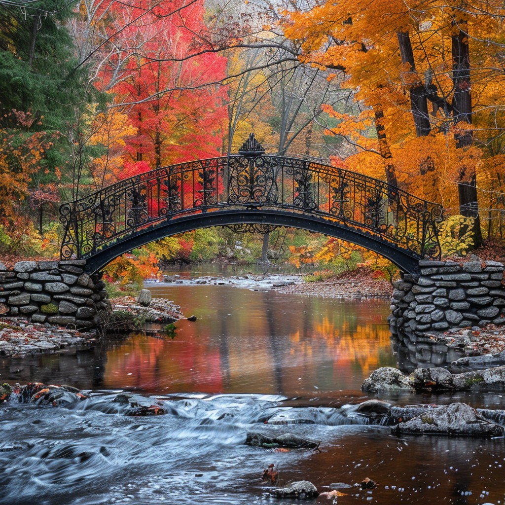 Free Autumn Bridge Serenity Image - Autumn, Bridge, Foliage | Download ...