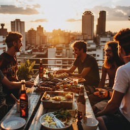Open Rooftop Party Free Rooftop Dinner Party Image - Sunset, Friends, Rooftop | Download ...