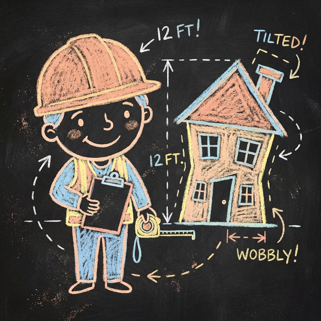 Free Crooked House Inspector Image - Illustration, Chalk, Crayon ...