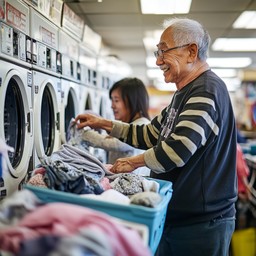Free Laundry day smiles Image - Laundromat, Elderly, Woman | Download ...