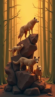 Free Ascending Wolf Pack Image - Wolves, Pack, Hierarchy | Download at ...