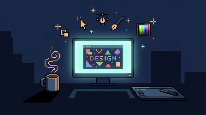 Free Creative Night Session Image - Workspace, Designer, Pixelart ...