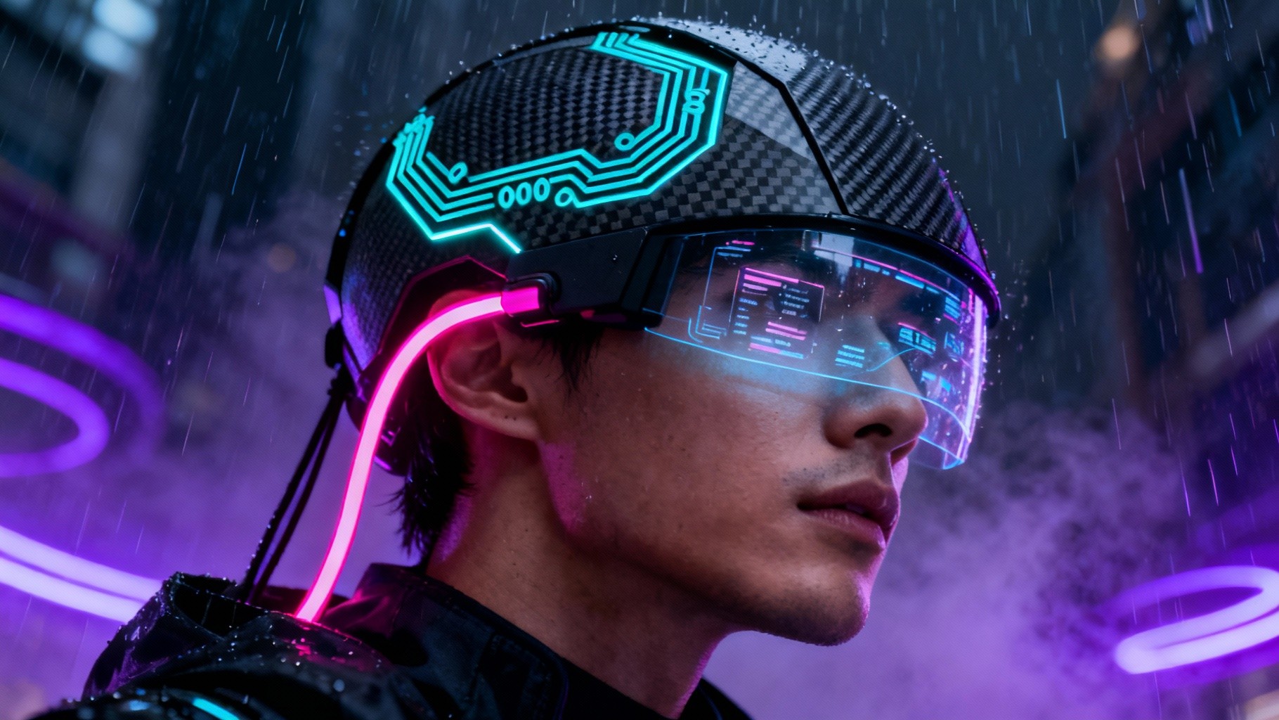 Free Cyberpunk Tech Helmet Photo - Cyberpunk, Futuristic, Helmet ...