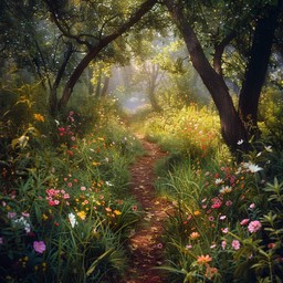 Free Enchanted Forest Path Image - Forest, Path, Flowers | Download at ...