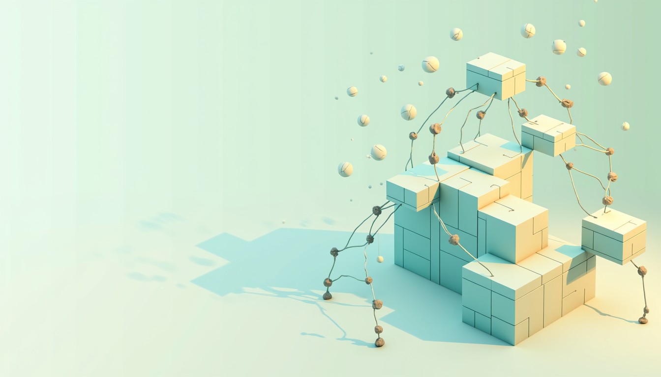 Free Connected Building Blocks Image - Geometric, Isometric, Network ...