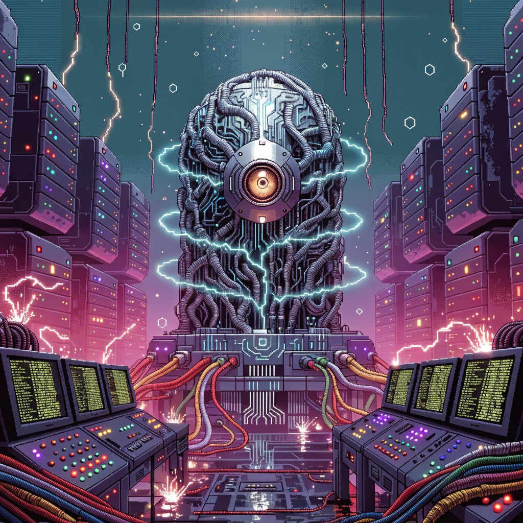 Free Sentient Computer Core Image - Supercomputer, Pixelart, Cyberpunk ...