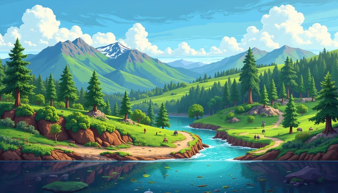 Free Mountain River View Image - Mountain, River, Valley | Download at ...