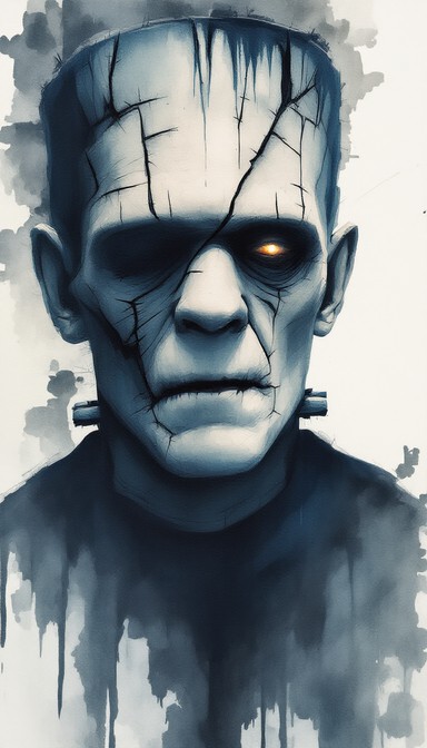 Free Fractured Monster Portrait Image - Frankenstein, Monster, Creature ...