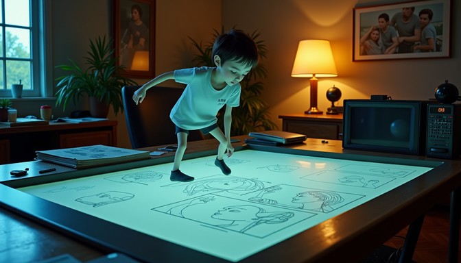 Free Illuminated Animation Workspace Image - Animation, Lightbox ...