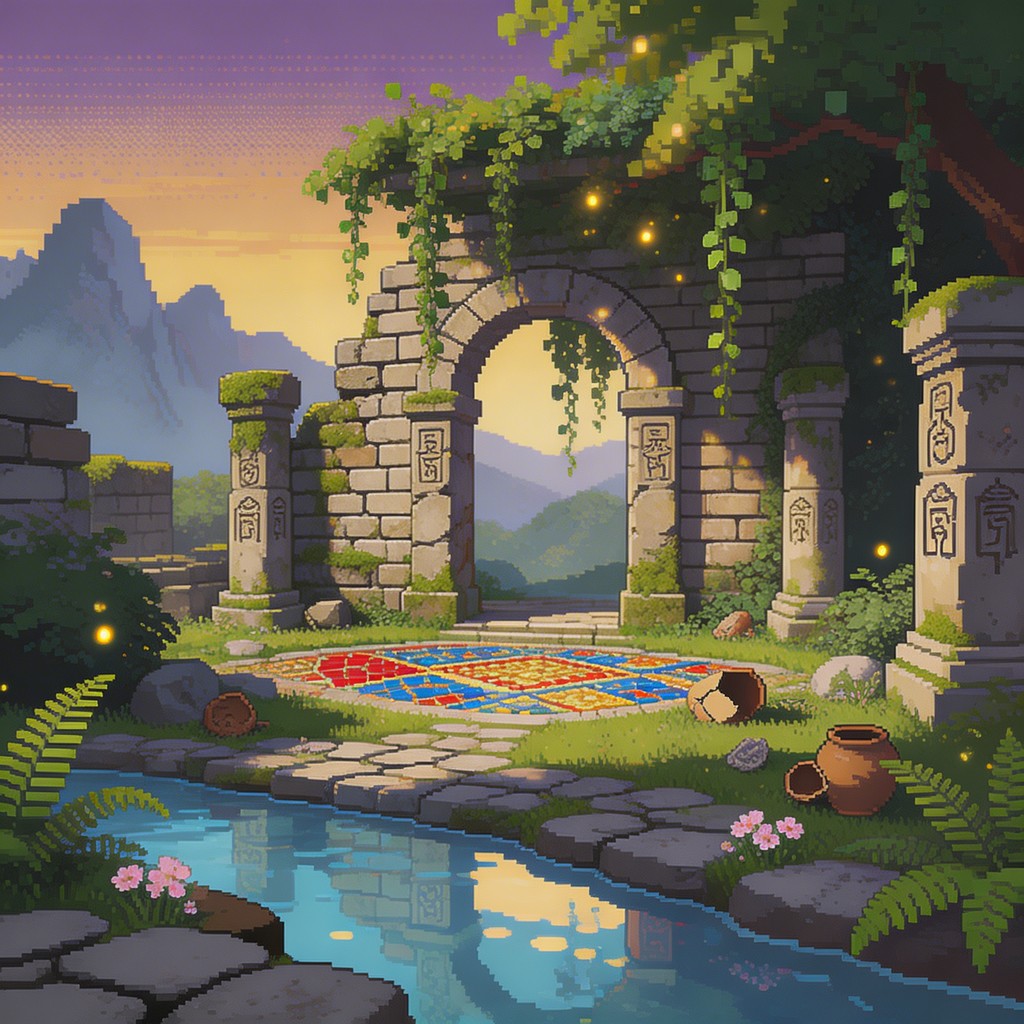 Free Overgrown Pixel Paradise Image - Pixel, Ruins, Temple | Download ...