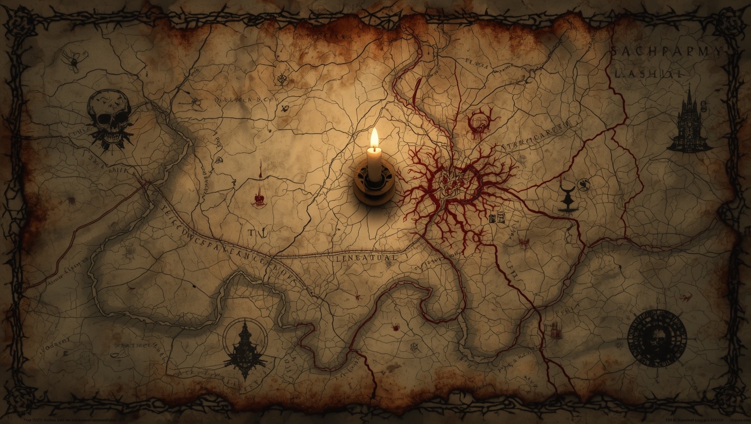 Cothique Map Free Occult Journey Map Image - Parchment, Map, Gothic | Download at ...