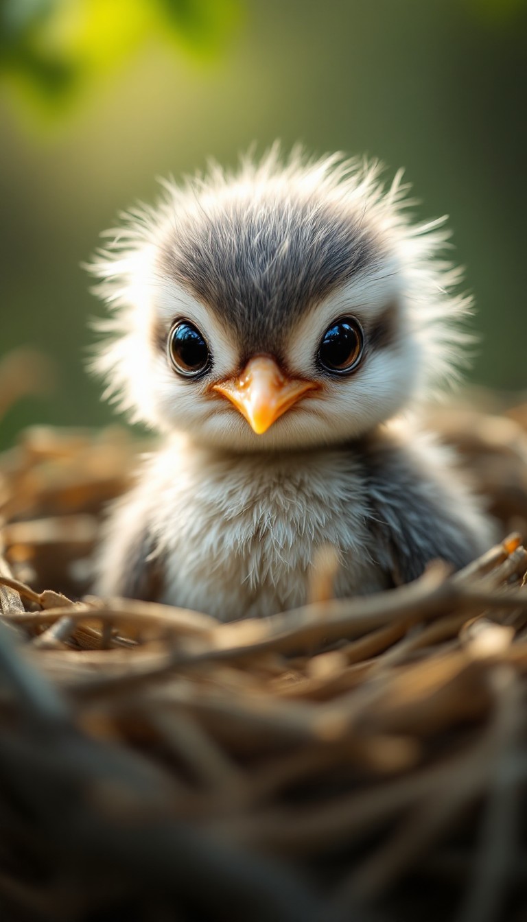 Free Fluffy Baby Bird Image - Bird, Chick, Nestling | Download at StockCake