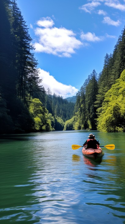 Free Kayaking Serene Waters Image - Kayaking, River, Forest | Download ...