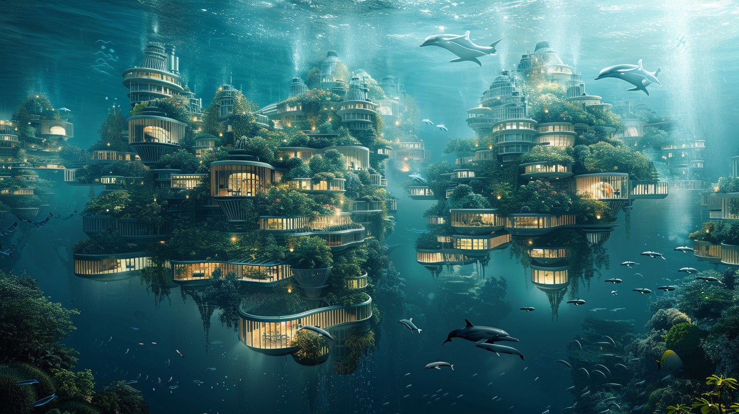 Free Underwater Fantasy City Image - Underwater, Cityscape, Futuristic ...
