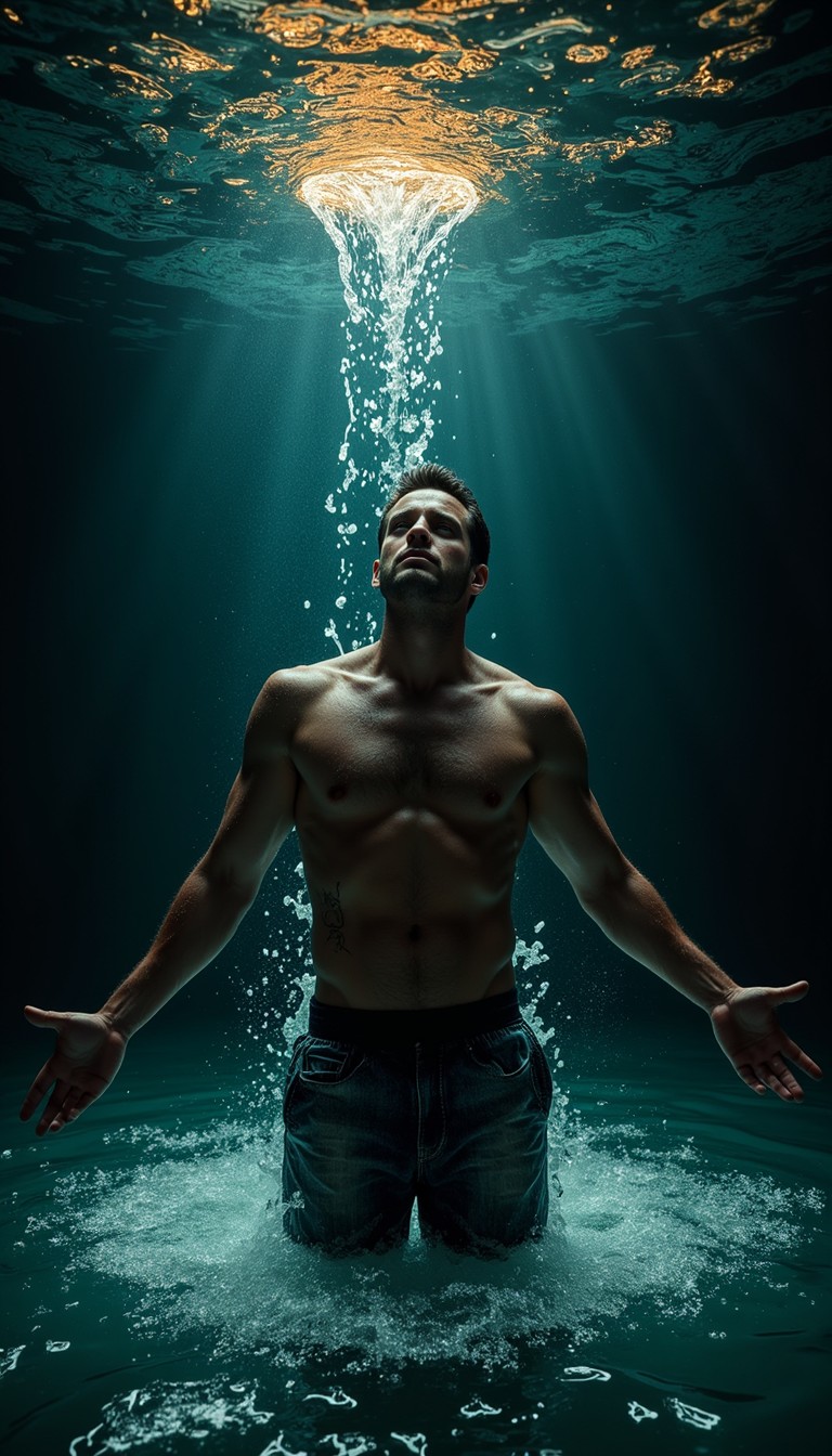 Transcending Floating Free Transcending The Depths Image - Underwater, Emergence ...