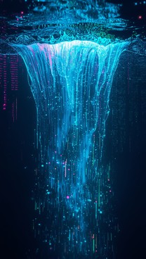 Free Neon Digital Waterfall Image - Neon, Cyberpunk, Water | Download ...