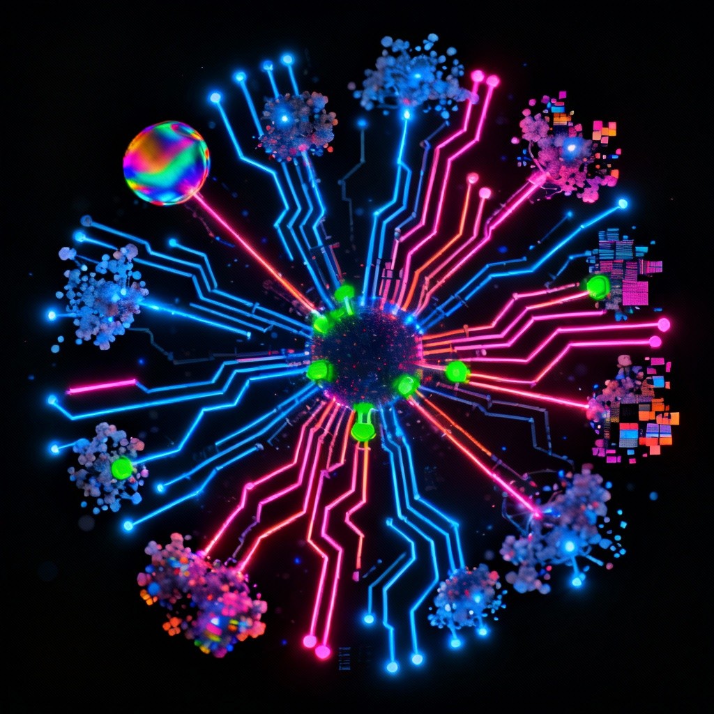 Free Neon Neural Web Image - Network, Cyberpunk, Neon | Download at ...