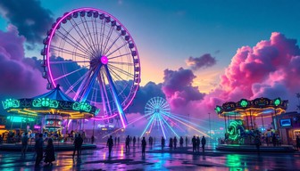 ネオン・カーニバルの夢の画像をダウンロード - サイバーパンク