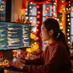 Free Focused Coding Session Image - Coding, Developer, Christmas ...