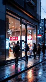 Free Glowing Store Front Image - Urban, Nighttime, Retail | Download at ...
