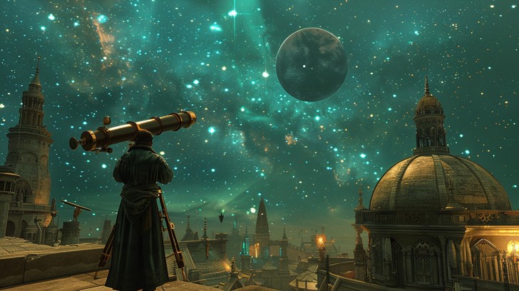 Free Starry Night Exploration Image - Astronomy, Stars, Telescope ...