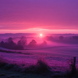 Free Misty sunrise landscape Image - Sunrise, Mist, Purple | Download ...