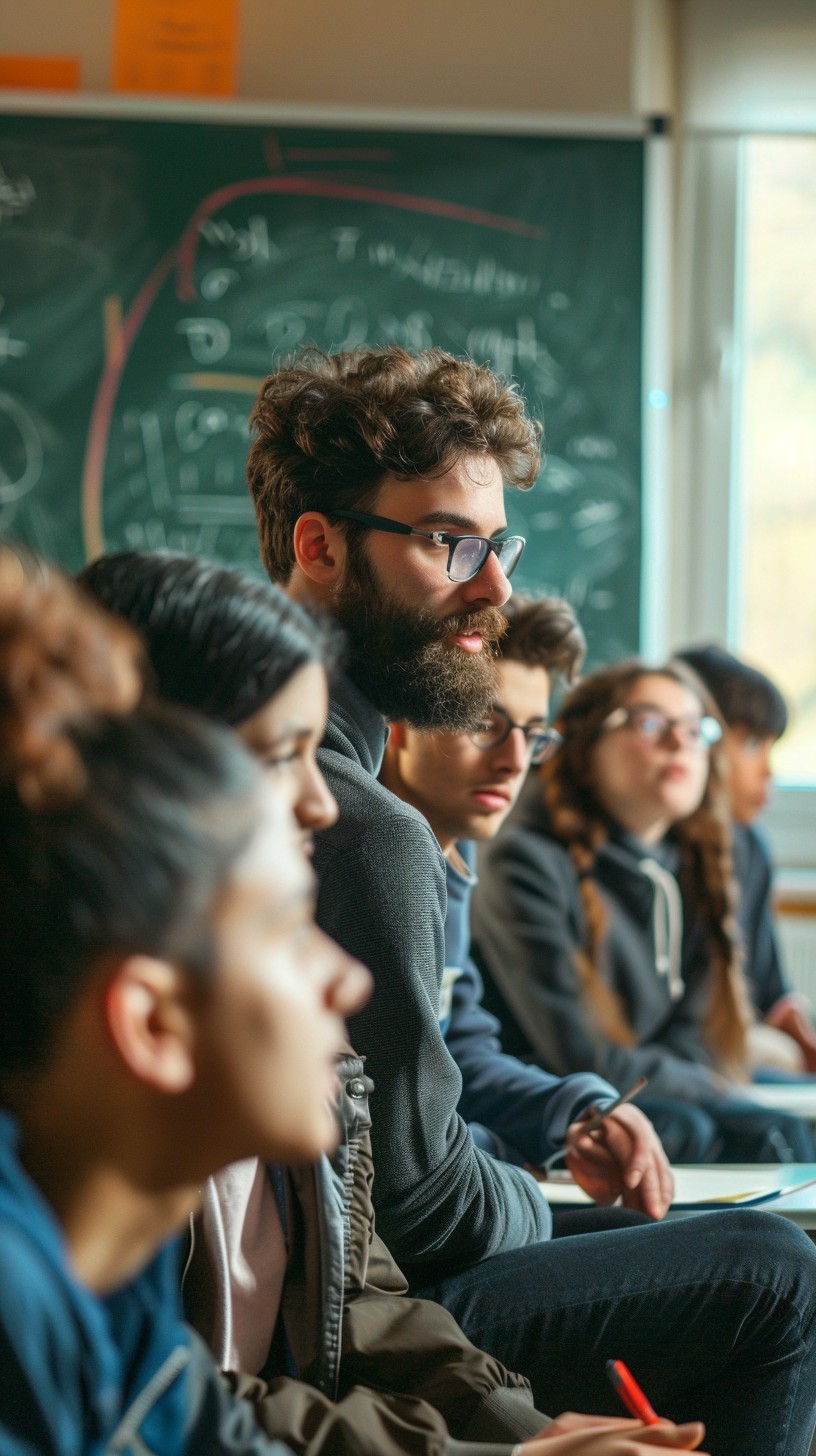 Students Image Example Free Focused Student Group Image - Students, Classroom, Education ...
