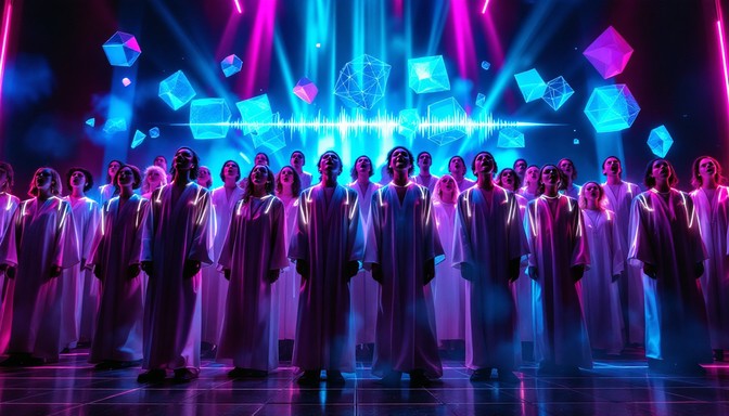 Free Neon Choir Performance Image - Cyberpunk, Choir, Neon | Download ...