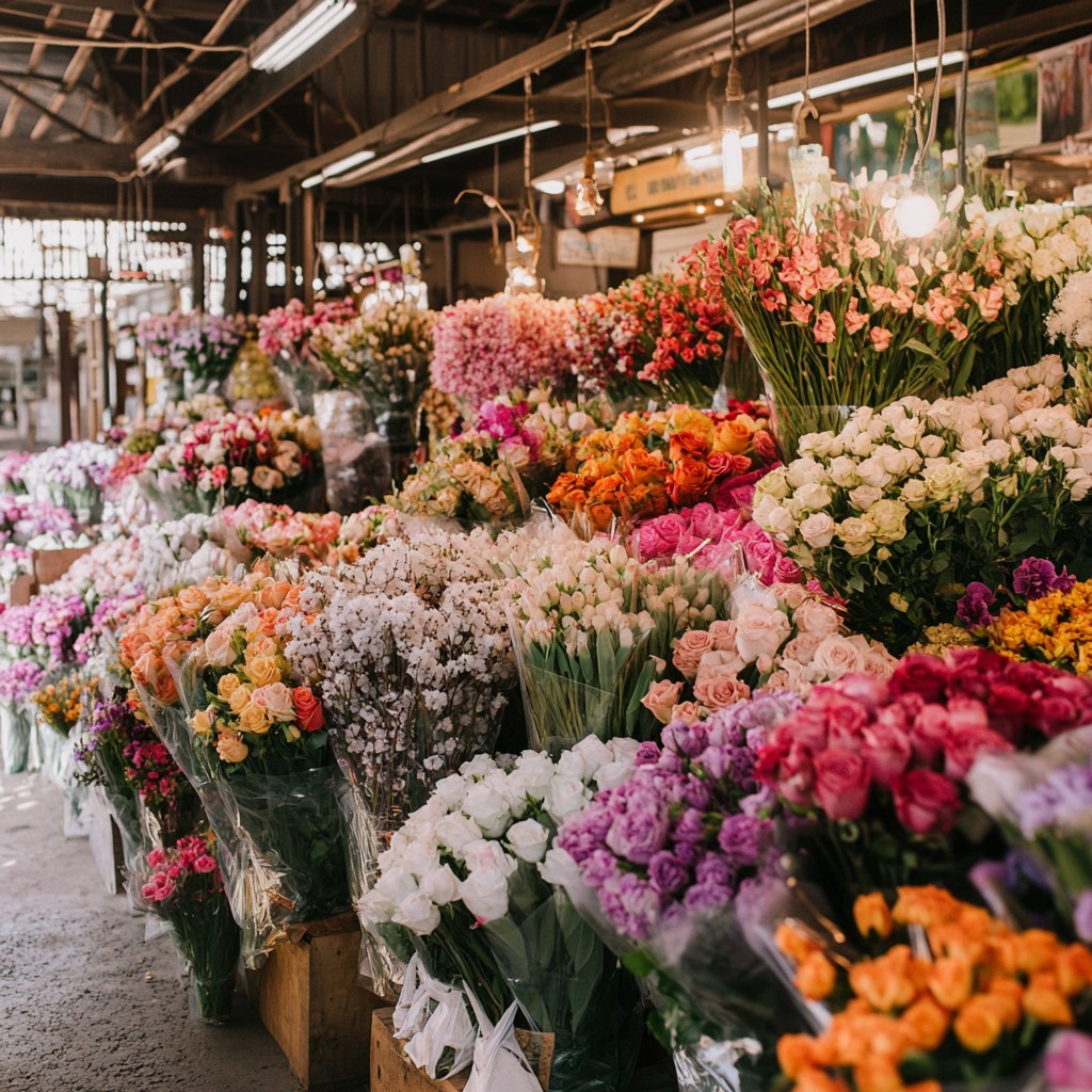 Free Colorful flower market Image - Flowers, Market, Colorful ...