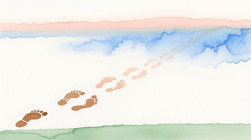 Free Journey Into Hope Image - Footprints, Journey, Watercolor ...