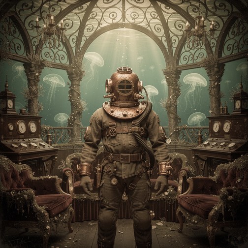 Free Deep Sea Explorer Image - Victorian, Diver, Underwater | Download ...