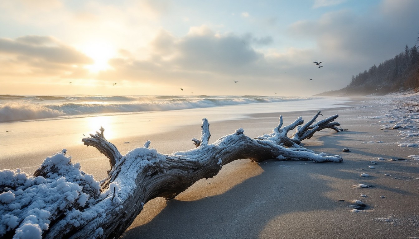 Free Frosty Beach Dawn Image - Beach, Winter, Sunrise | Download at ...